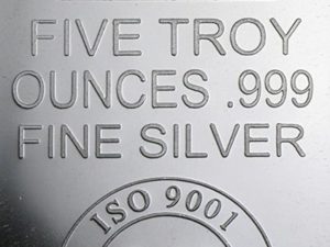 barra de prata de 5 oz