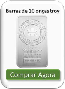 barras de prata de 10 oz troy