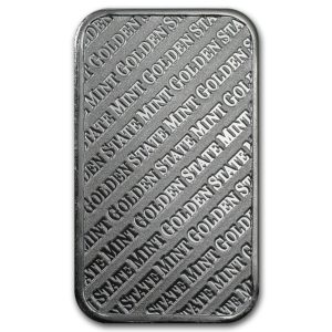 Golden State Mint barra de prata de 1 oz verso