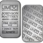 barra de prata Johnson Matthey barra de 1 oz