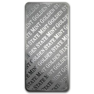 Golden State Mint barra de prata de 10 oz verso