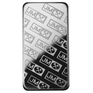 Johnson Matthey barra de prata de 10 oz seriada verso