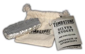 barra de prata 10 oz Tombstone “Silver Nugget” Silver Bar
