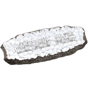 barra de prata 10 oz Tombstone “Silver Nugget” Silver Bar lado