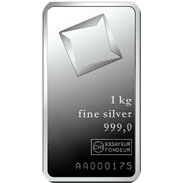 barras de prata de 1 kg