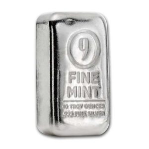 barra de prata 9Fine Mint 10 oz troy