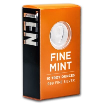 9Fine Mint barra de prata de 10 oncas troy capa