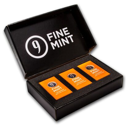 barra de prata 9Fine Mint barra de 1 kg 3 unidades na caixa