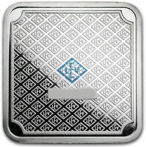 barra de prata Geiger Edelmetalle Square barra de prata 10 oz certificada verso