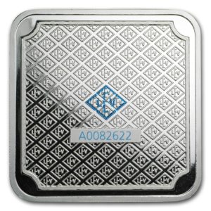 barra de prata Geiger Edelmetalle Square barra de prata 250 gramas certificada verso