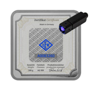 barra de prata geiger 500 gramas certificada