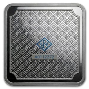 barra de prata Geiger Edelmetalle Square barra de 500 gramas certificada verso