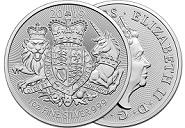 moeda de prata Great Britain Silver The Royal Arms 1 oz 2019