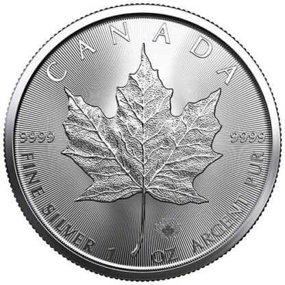 moeda de prata Canadian Silver Maple Leaf 1 oz 2020 face