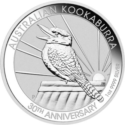 moeda de prata Australian Silver Kookaburra 1 oz 2020 face