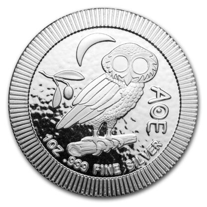 moeda de prata Niue Silver Athena Owl 1 oz 2021 face