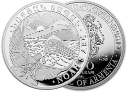 moeda de prata Armenian Silver Noah’s Ark 1 oz 2021