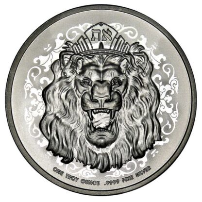 moeda de prata Niue Roaring Lion 1 oz 2021 face