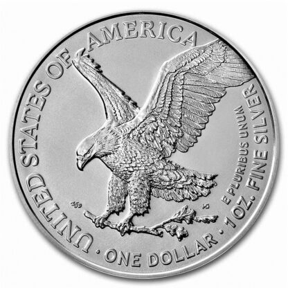 moeda de prata American Silver Eagle 1 oz 2021 (Tipo 2) verso