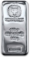 barra de prata pura .999 Germania Mint barra de 500 g seriada