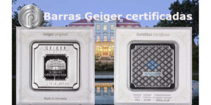 barra de prata pura .999 Geiger certificada