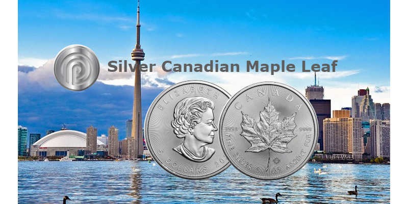 moeda de prata pura .999 Canadian Maple Leaf