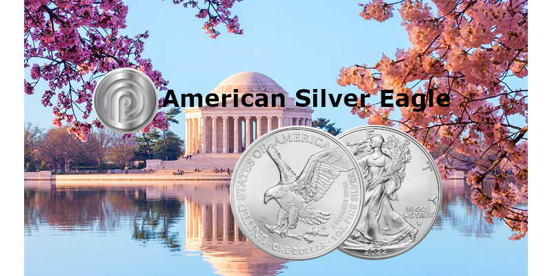 moeda de prata pura .999 American Silver Eagle