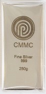 barra de prata CMMC 250 gramas