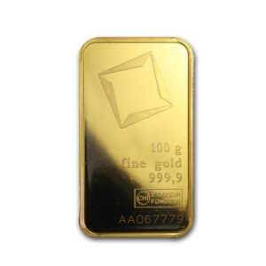 barra de ouro Valcambi Suisse 100g