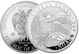 moeda de prata Armenian Silver Noah’s Ark 1 oz 2024