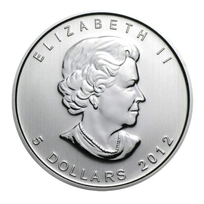 moeda de prata Canadian Maple Leaf 1 oz 2012
