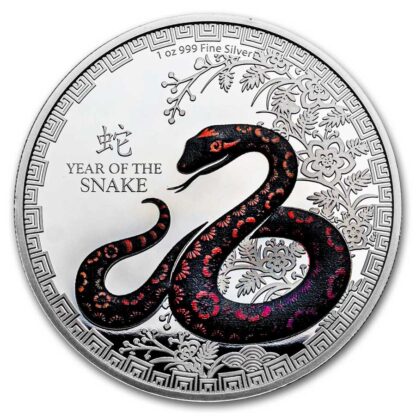 moeda de prata Niue Lunar Year of the Snake 1 oz 2025