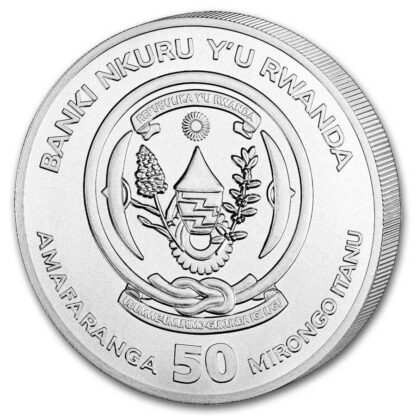 moeda de prata Rwanda African Martial Eagle 1 oz 2025