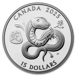 moeda de prata Canada Year of the Snake 1 oz 2025
