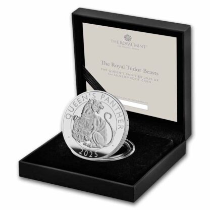 moeda de prata GB Royal Tudor Beasts Queen's Panther  1 oz 2025