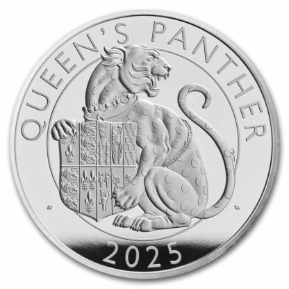 moeda de prata GB Royal Tudor Beasts Queen's Panther  1 oz 2025