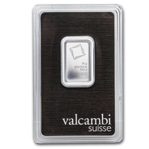 barra de Platina  Valcambi Suisse 10 gramas certificada
