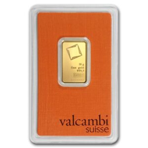 barra de ouro  Valcambi Suisse 10 gramas certificada