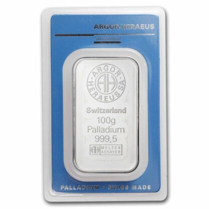 barra de Paladio 100 g seriada e certificada