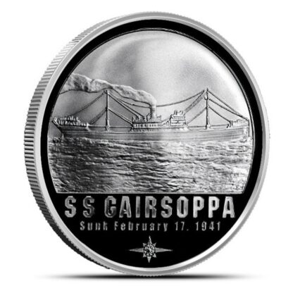 moeda de prata 1 oz S.S. Gairsoppa Shipwreck