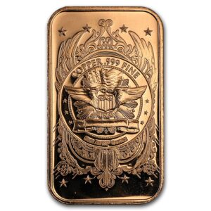 barra de cobre 1 oz AVDP  (28,3495 g)