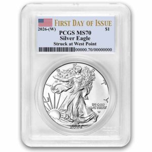 Moeda de prata amerian silver eagle 2026 certificada