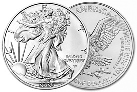 moeda de prata American Silver Eagle 1 oz 2026