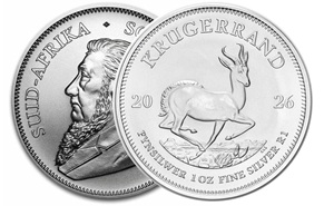 moeda de prata South African Krugerrand 1 oz 2026