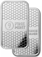 barra de prata 9Fine Mint 1 oz troy