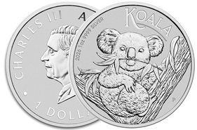 moeda de prata Australian Silver Koala 1 oz 2026 (unit)