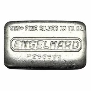 barra de prata Engelhard 10 oz (311 g) 'cast'