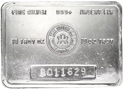 barra de prata de 10 oz Royal Canadian Mint vintage