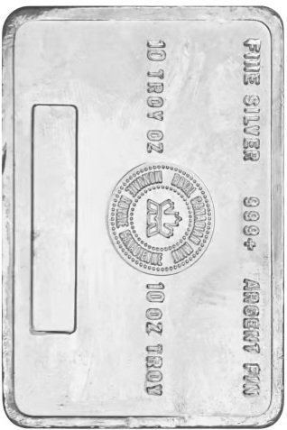 barra de prata de 10 oz Royal Canadian Mint vintage