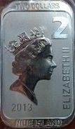 barra de prata de 1 oz Niue Elizabeth II 2013 Scottsdale